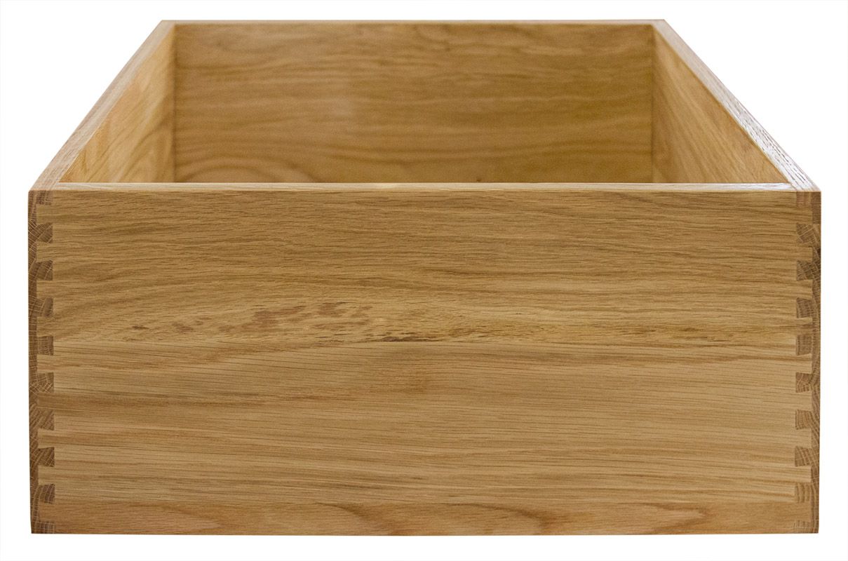Oak Drawer Box Naked Doors