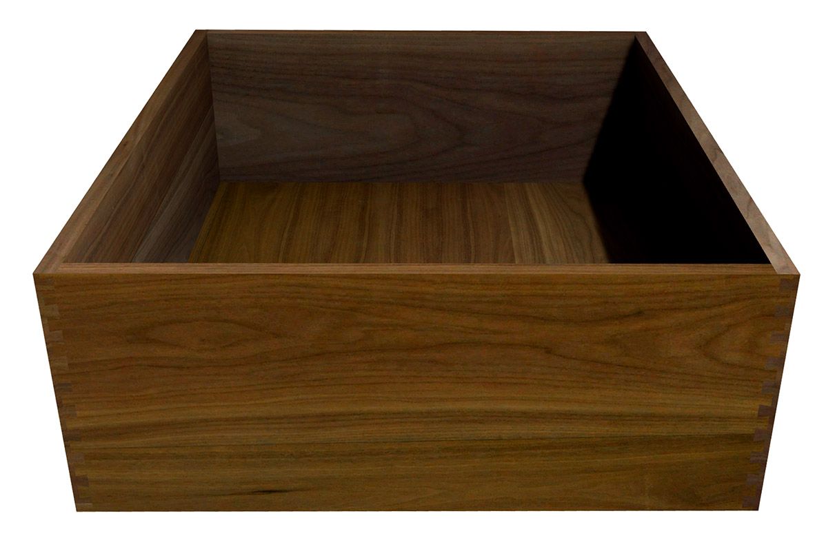 Walnut Drawer Box Naked Doors